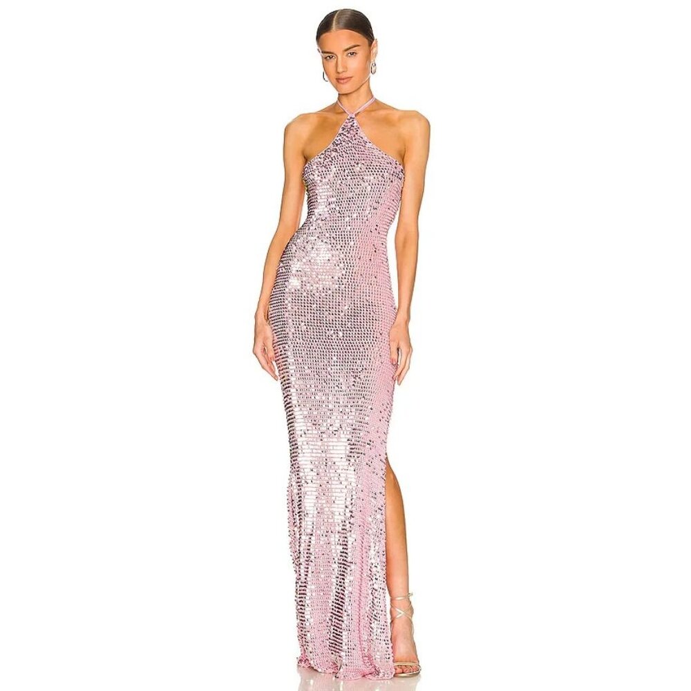retrofete Isabel Dress in Light Pink Knit